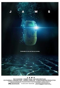 JAWS Poster Charles de Lauzirika "Underwater No One Can Hear You Scream" NOT Fan - Picture 1 of 4