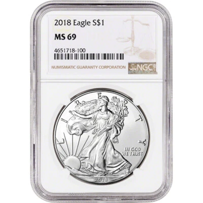 2018 American Silver Eagle - NGC MS69 - Image 1 of 4