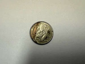 2012-P Roosevelt Dime Missing Partial Clad Layers Obverse & Reverse Error Coin - Picture 1 of 10