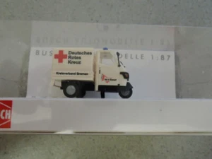 Busch 48482 Piaggio Ape 50 Werbefahrzeug DRK Rotes Kreuz Bremen  OVP  neu 76_450 - Bild 1 von 2