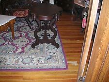antique high victorian mahogany turtle top parlor table great size and condition
