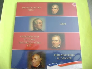 2009 US MINT PRESIDENTIAL P & D DOLLAR UNCIRCULATED 8-COIN SET - Picture 1 of 3