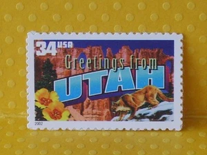 "Grüße aus Utah" einzelne 34c alte US-Briefmarke - Nr. 3604 - Bild 1 von 1