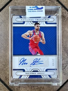 Max Strus 2022 Panini National Treasures Collegiate Auto /49 DePaul Cavaliers - Picture 1 of 2