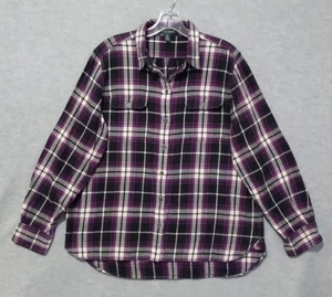 LRL Ralph Lauren Jeans Co Women's Size XL Plaid Shirt Long Sleeve Cotton - Picture 1 of 8