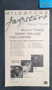 Sonny Rollins McCoy Tyner Ron Carter Jazz Tour Promo Print Advertisement 1978 - Picture 1 of 2