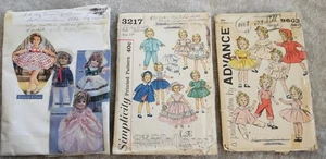 Lot Vintage 1960er 17" SHIRLEY TEMPLE Puppenschrank Muster Simplicity 3217 Advance - Bild 1 von 7