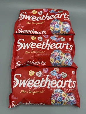 SPANGLER Sweethearts Candies The Original 10.5oz New Exp 10/8/2027 3 Bags Lot