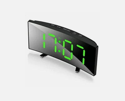 7" LED Wecker Digital Schlummerfunktion USB Tischuhr Alarmwecker Funk Temperatur - Bild 1 von 4
