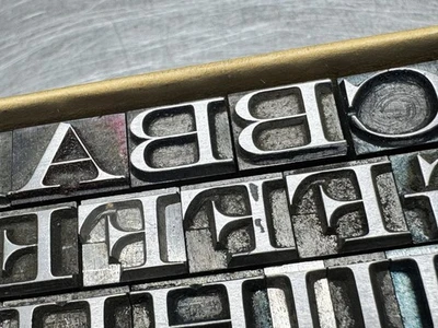 M399R Metal Letterpress Type - Engravers Extended Titling - No S - 24 pt - 100+ - Image 1 of 4