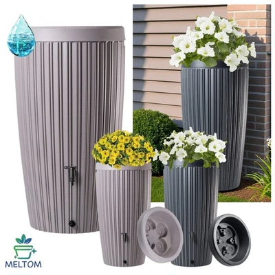 Regenwassertank 240L Design Regentonne Pflanzbar 2 Farben Fallrohr Set Elegant - Bild 1 von 4