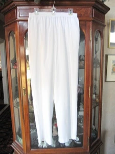 Alfred Dunner weiße Damenhose 16 Gummibund Klassiker Pull On Polyester - Bild 1 von 5