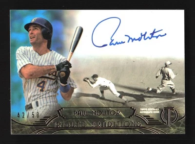 Paul Molitor Milwaukee Brewers 2014 Topps Tribute Blue Cert. Autograph # - Image 1 of 2