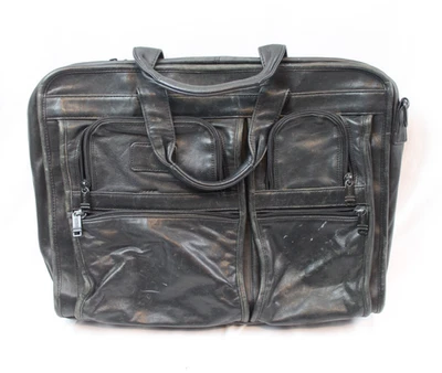 Tumi Alpha большой кожаный нейлона подкладка устроитель ноутбука портфель медиа сумка - Изображение 1 из 4