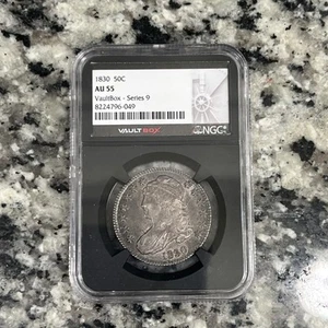 U.S. 1830 CAPPED BUST HALF DOLLAR NGC AU-55 - Picture 1 of 3