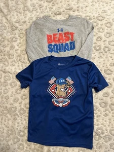 Under Armour tee shirt bundle blue gray boys size 6 T12 - Picture 1 of 7