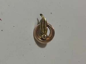 Van Dell Vintage Multi-Tone Abstract Leaf Brooch Gold Filled - Picture 1 of 10