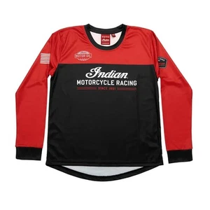 Indian Motorcycle Youth eFTR Racing Long Sleeve T-Shirt Tee Comfy Multicolor - Picture 1 of 3