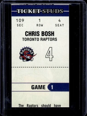 Boleto Fleer Authentix Chris Bosh 2003-04 novato RC #5 TS Raptors Foto 1 de 2