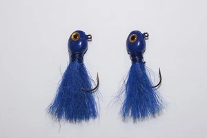WALLEYE HAIR JIGS, 1/16, 3/32, 1/8, 1/4, 3/8, 1/2 & 5/8 Oz., 4 PER PACK - Picture 1 of 22