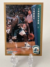 1992-93 Fleer #25 Larry Johnson Charlotte Hornets Basketball Card