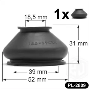 1 x UNIVERSAL TRACK ROD END BALL JOINT RUBBER DUST BOOT COVERS GAITERS 18,5/39mm - Picture 1 of 2