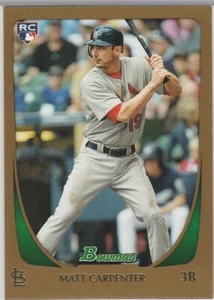 MATT CARPENTER ROOKIE CARD 2011 Bowman GOLD BASEBALL RC St. Louis Cardinals! - Picture 1 of 2