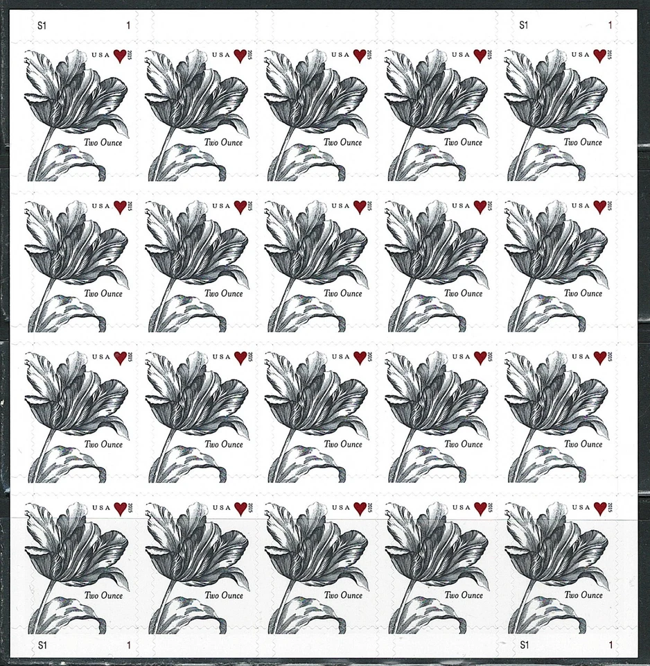 Mint US Weddings Series Pane of 20 Two Ounce Stamps Scott# 5002 (MNH) - Image 1 of 1