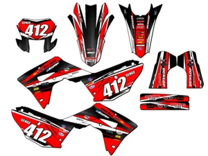 2019-2024 CRF 450 X VIGOR Red Senge Graphics Kit Compatible with Honda - Picture 1 of 10