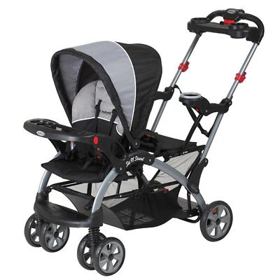 Baby Trend Sit N' Stand Foldable Front and Rear Seat Ultra Stroller, Phantom - Image 1 of 4