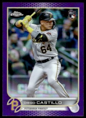 2022 Topps Chrome Update PURPLE REFRACTOR Diego Castillo Rookie #USC27 - Image 1 of 2