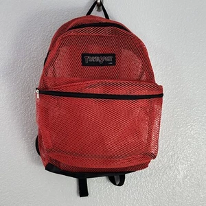 TravelSport Rot Mesh Pack Rucksack Schule Reiserucksack Sport Kinder Herren Damen - Bild 1 von 6