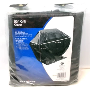 53" Barbeque Grill Black Waterproof Heavy Gauge PVC Cover NEW BBQ Grillware - Picture 1 of 5