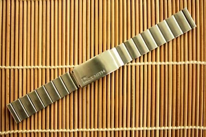 NICE ZENITH 18MM STAINLESS STEEL FOLDED LINK WATCH BAND WATCHBAND BRACELET STRAP - Picture 1 of 5