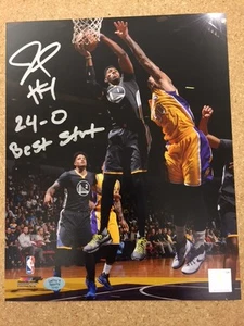 Jason Thompson Golden State Warriors Auto 8x10 "24-0 Best Start inscription - Picture 1 of 2