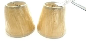 New Allure Tan Round Tapered Style Lamp Shades 3" X 5" X 4.5" - Picture 1 of 5