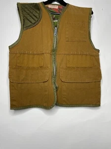 Vintage Saftbak Hunting Vest Lined Size Medium Brown Outdoors Animals - Picture 1 of 8