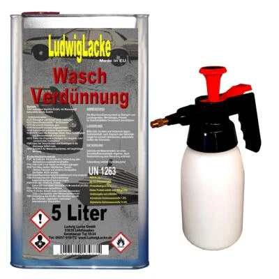5L Waschverdünnung Verdünnung Wasch Verdünnung Reiniger Ludwiglacke & Zerstäuber - Bild 1 von 2