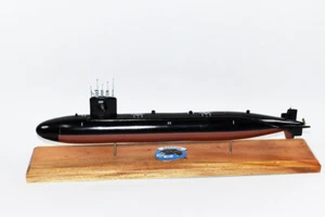 Modelo de submarino USS Batfish SSN-681, Marina de los Estados Unidos, modelo a escala, caoba, esturión - Imagen 1 de 5