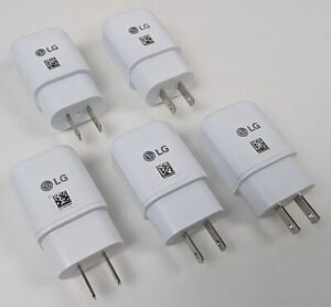 5 LG USB-A Charger Single Wall 1-Port Travel Adapter 5V/2A MCS-V02WA/R/H NEW