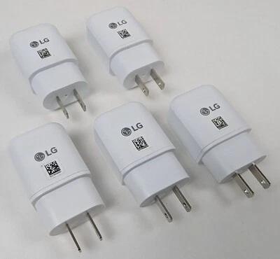 Cargador 5 LG USB-A de pared única adaptador de viaje de 1 puerto 5V/2A MCS-V02WA/R/H NUEVO Foto 1 de 4