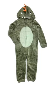 Carter's Kids Velboa Fleece Dinosaur Hooded Costume Dino Pajama Sleeper - Picture 1 of 5