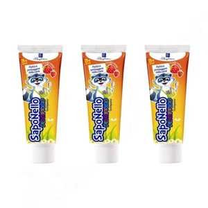 PAGLIERI Saponello Zahnpasta Frutti Rossi 3x 75 ml für Kinder ab 3 Jahren