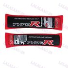 Seat Belt Cover X2 Red Jdm Type R Style Embroidery Shoulder Pads Cushions New