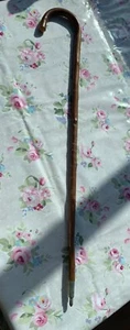 Vintage Bentwood walking stick with metal tip 78cm - Picture 1 of 2