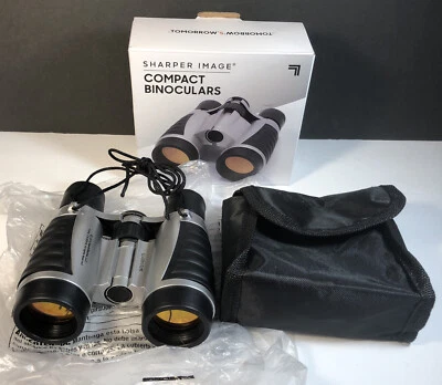 NEW Sharper Image Compact Binoculars Ruby Coated Glare-Free Optics Case & Strap - Image 1 of 4