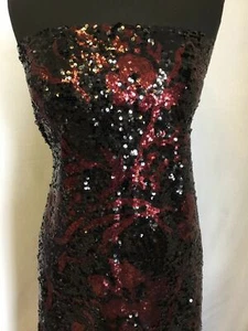 NEW High Class Designer Multicolored Heavy Sequins Floral Lace Fabric 58'' - Picture 1 of 8