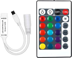 VIPMOON DC 5-24V 6A Mini LED Controller Dimmer with IR Wireless Remote Control - Picture 1 of 8