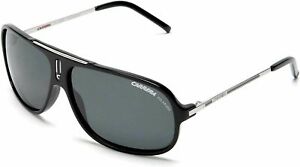 Carrera Polarized Pilot Sunglasses, Black and Palladium 65 mm