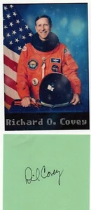 FLIGHT - SPACE - RICHARD E COVEY (NASA) - álbum firmado albarán + imagen - en muy buena condición - Imagen 1 de 1